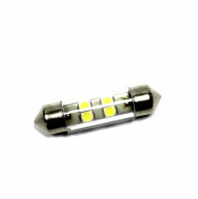 Лампа LED Маяк STANDARD T11*36/38 4SMD (3528) S8,5 12V White (1 шт.)