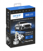 Лампа LED MTF LIGHT MaxBeam, D4S, 42V, 35W, 4500lm, 6000K кулер (к-т)