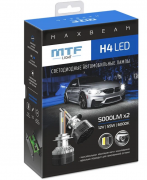 Лампа LED MTF LIGHT MaxBeam, H4, 12V, 55W, 5000lm, 6000K кулер (к-т)