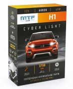 Лампа LED MTF CYBER LIGHT, H1, 12V, 37W, 3750lm, 6000K кулер (к-т)