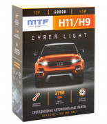 Лампа LED MTF CYBER LIGHT, H11/H9, 12V, 37W, 3750lm, 6000K кулер (к-т)