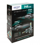 Лампа LED MTF CYBER LIGHT PRO, H4/19, 12V, 65W, 6500lm, 6000K кулер (к-т)