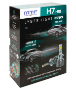 Лампа LED MTF CYBER LIGHT PRO, H7/18, 12V, 65W, 6500lm, 6000K кулер (к-т)