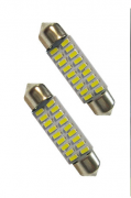 Лампа LED Маяк ULTRA "A" T11*39 18SMD 12-30V S8,5 White B-22(2 шт.)
