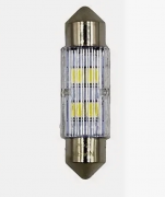 Лампа LED Маяк SILVER T11*31 4SMD 12V 2835 SV8,5/8 White (2бл) 209004