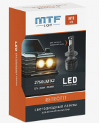 Лампа LED MTF LIGHT серия RETROFIT LED, H11/H8/H9/H16, 12V, 30W, 2750lm, 3500K кулер (к-т)