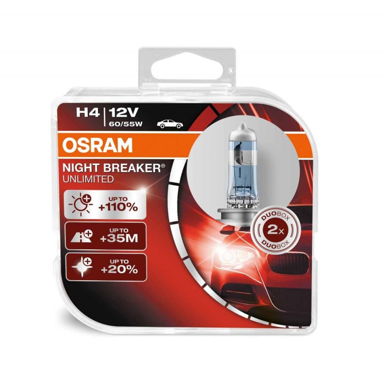 OSRAM H 4 64193 Night Breaker Unlimited +110% (BOX) (60/55w) OSRAM H 4 64193 Night Breaker Unlimited +110% (BOX) (60/55w)