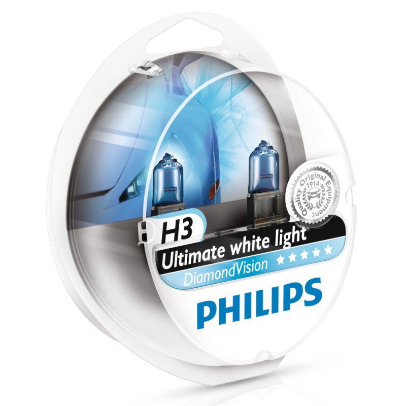 Галогеновые лампы Philips Diamond Vision H3 55W (Box) Галогеновые лампы Philips Diamond Vision H3 55W (Box)
